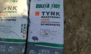 Tynk cementowo-wapienny Dolina Nidy: ile waży paleta i ile worków?